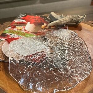 Clear Glass Decorative Plate